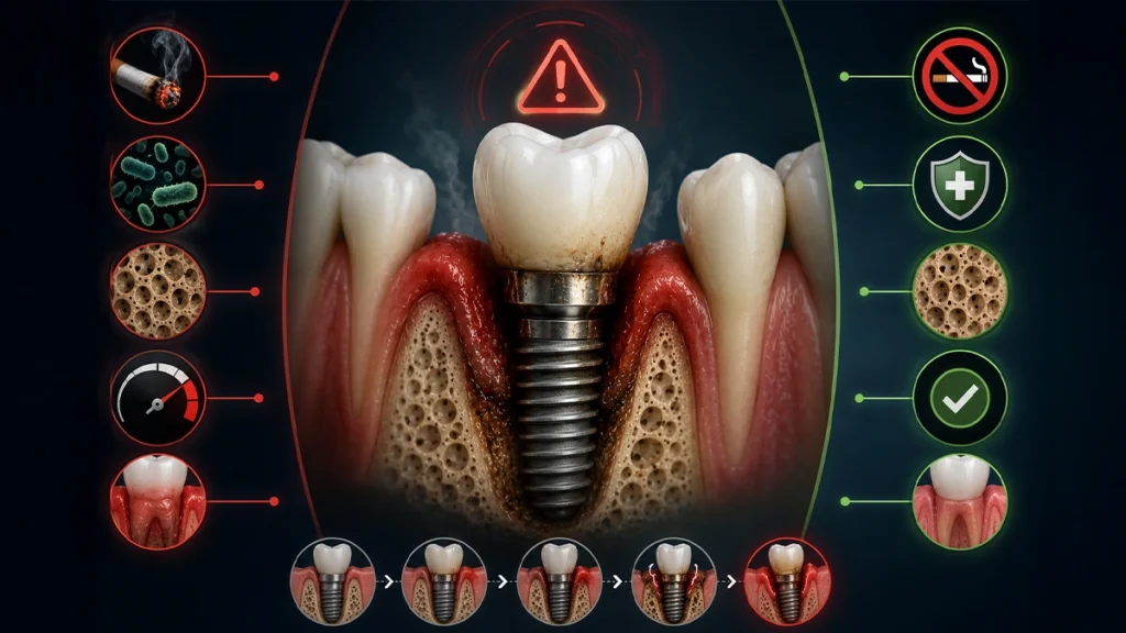 Smoking and dental implant failure risk