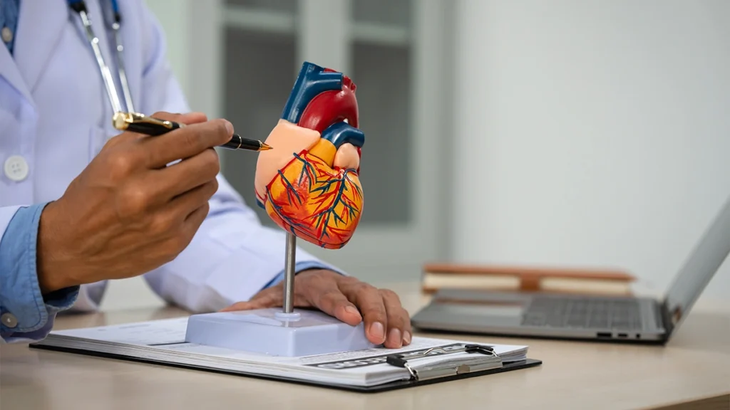 Cardiologist explaining heart conditions before dental implant surgery