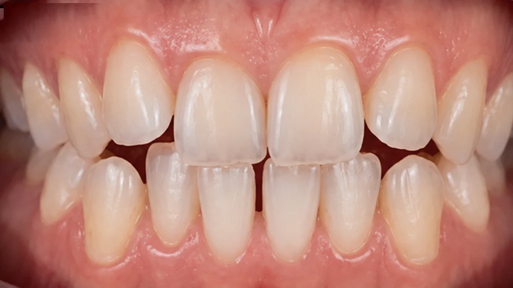 Crowded teeth before Invisalign treatment in Turkey