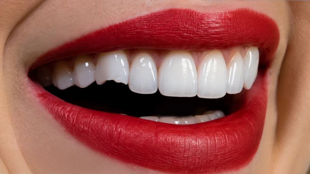 Chipped front tooth illustrating Taylor Swift's chipped tooth incident