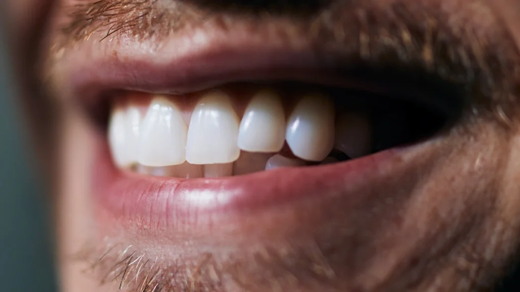 Broken front tooth after a fight showing dental trauma that may require repair