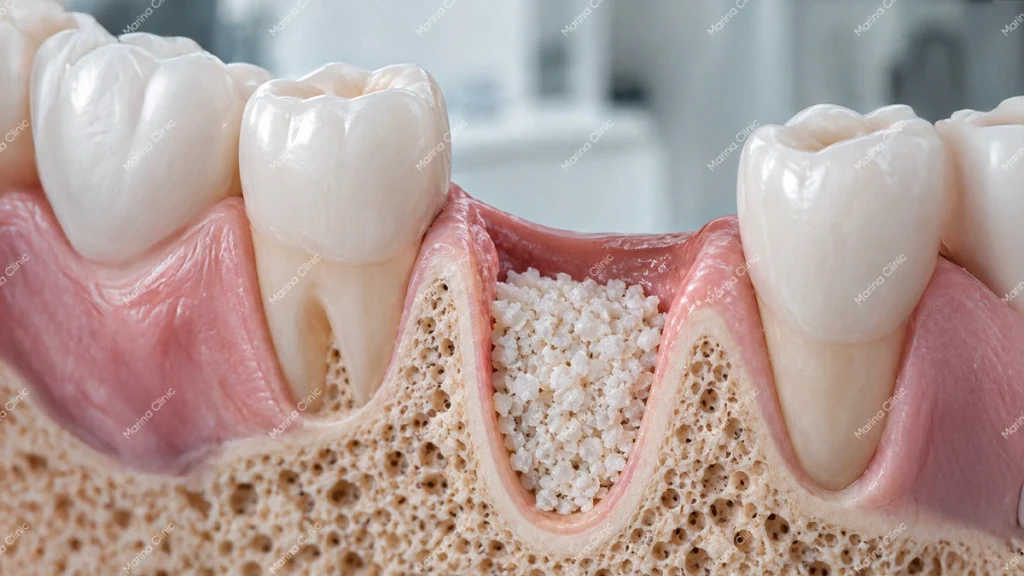 Bone grafting for missing teeth before dental implant treatment