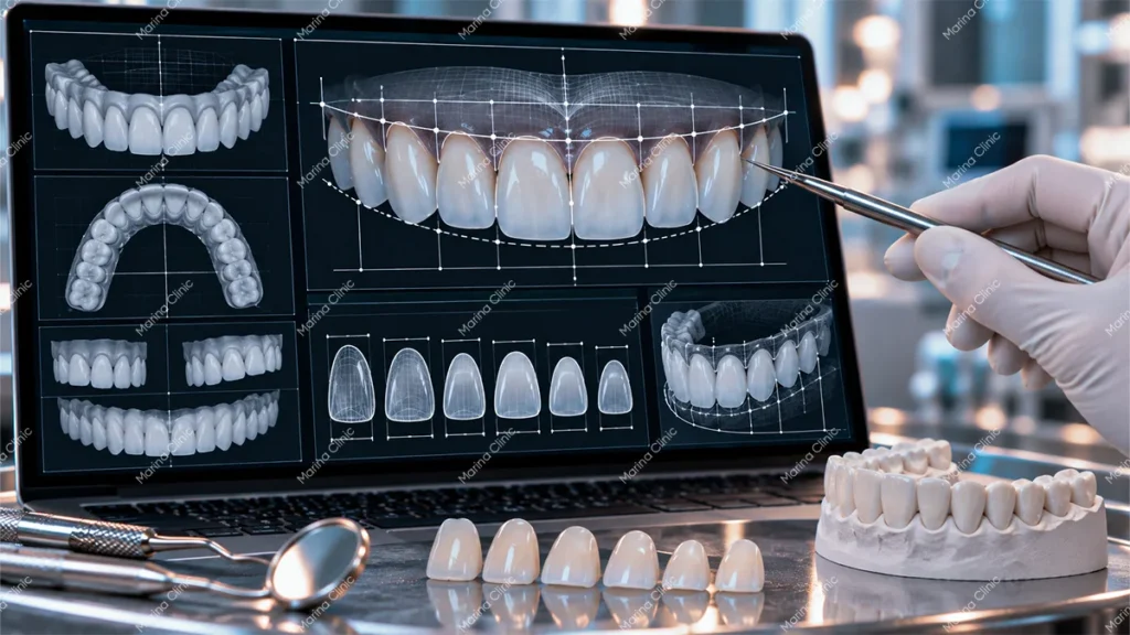 Digital smile design for veneers package in Turkey with ceramic veneer planning