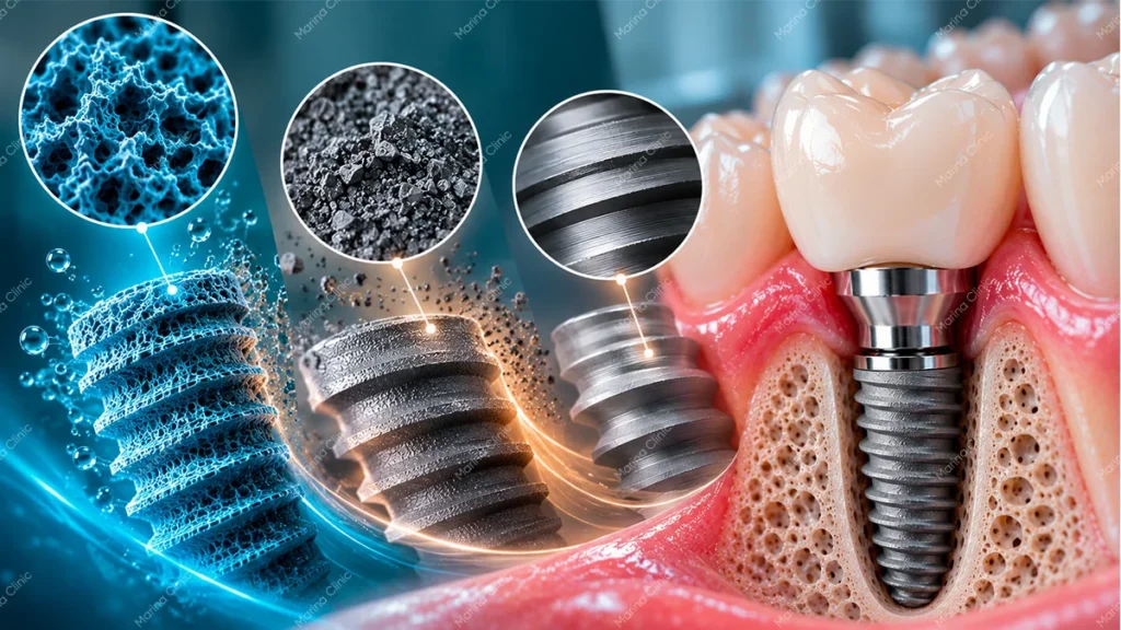Dental implant materials and surface technologies comparison